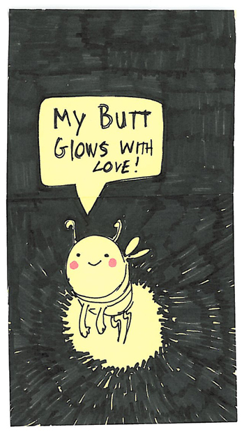 Post-It A Day – Butt Glow Love