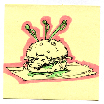 Post-It A Day – Moo Burger