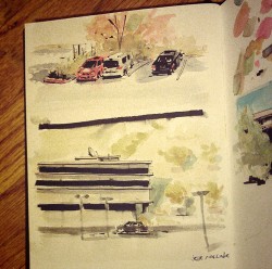 Watercolor sketch from my window