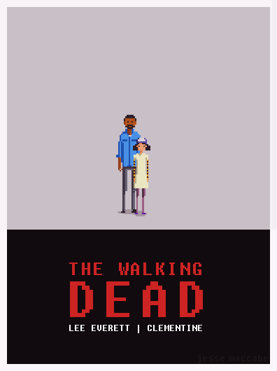 The Walking Dead Pixels | Lee Everett & Clementine